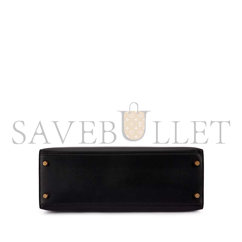 HERMÈS MASTER VINTAGE BLACK BOX KELLY 32 GOLD HARDWARE (32*23*10.5cm)